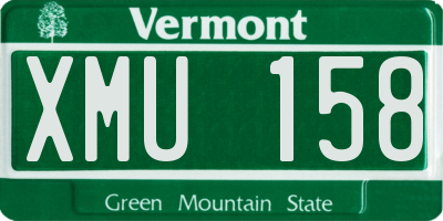VT license plate XMU158