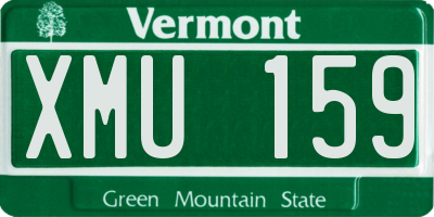 VT license plate XMU159