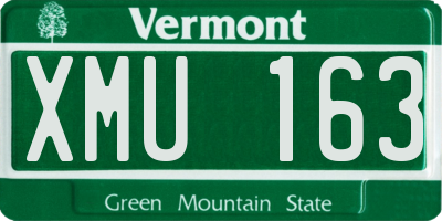VT license plate XMU163