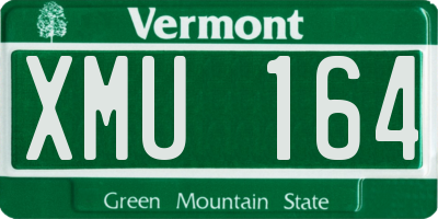 VT license plate XMU164