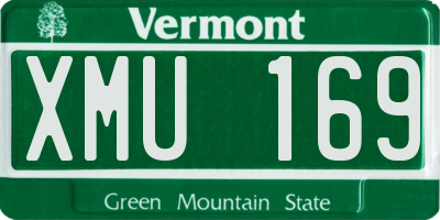 VT license plate XMU169