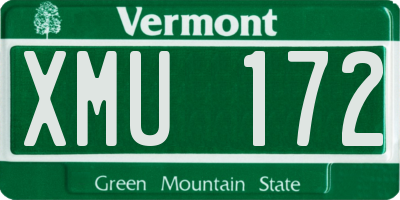 VT license plate XMU172