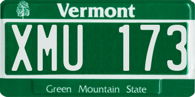 VT license plate XMU173