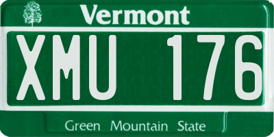VT license plate XMU176