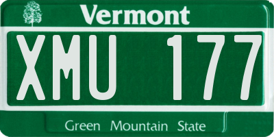 VT license plate XMU177