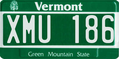 VT license plate XMU186