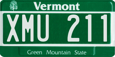 VT license plate XMU211