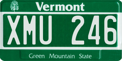 VT license plate XMU246