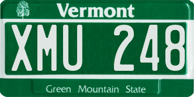 VT license plate XMU248