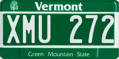 VT license plate XMU272