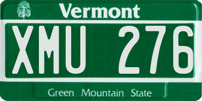 VT license plate XMU276