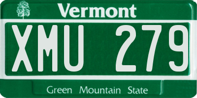 VT license plate XMU279