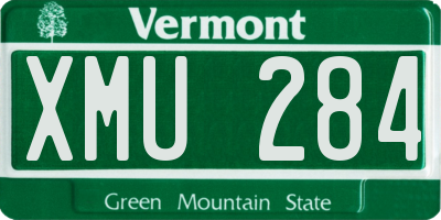 VT license plate XMU284