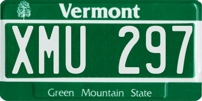 VT license plate XMU297