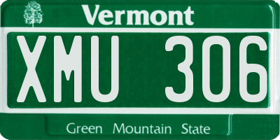 VT license plate XMU306