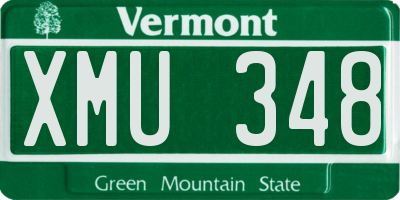 VT license plate XMU348
