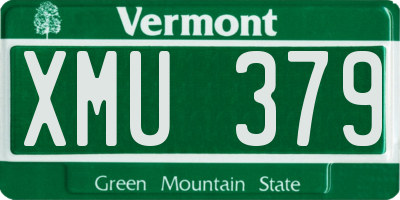 VT license plate XMU379