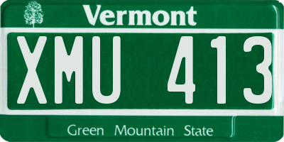 VT license plate XMU413