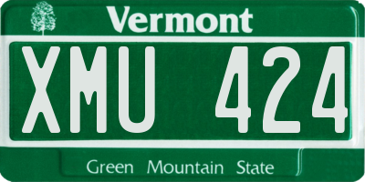 VT license plate XMU424