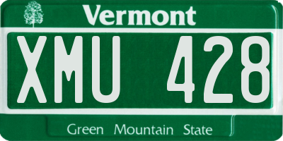 VT license plate XMU428