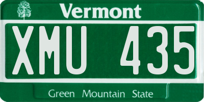 VT license plate XMU435
