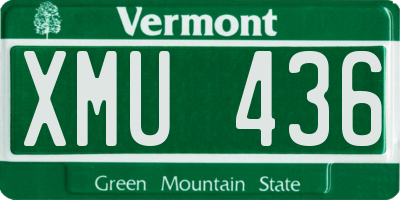 VT license plate XMU436