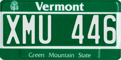 VT license plate XMU446