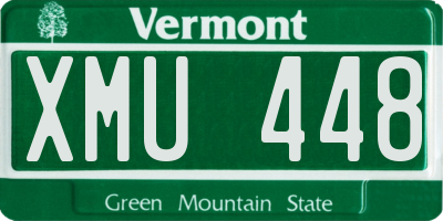 VT license plate XMU448