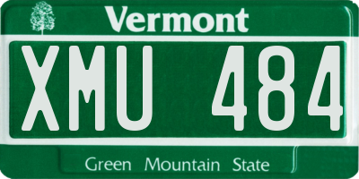 VT license plate XMU484