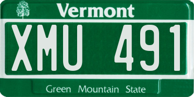 VT license plate XMU491
