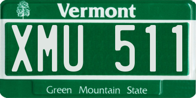 VT license plate XMU511