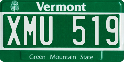 VT license plate XMU519