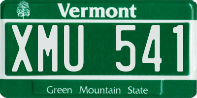 VT license plate XMU541