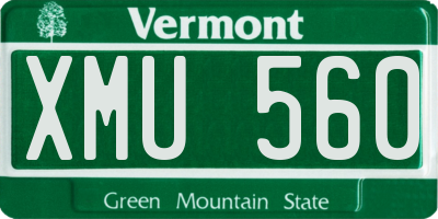 VT license plate XMU560