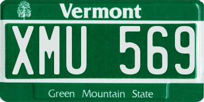 VT license plate XMU569