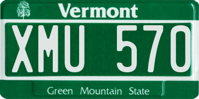 VT license plate XMU570