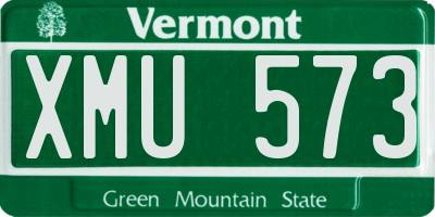VT license plate XMU573