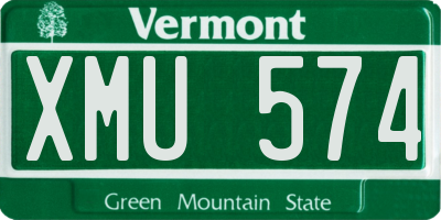 VT license plate XMU574