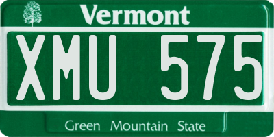VT license plate XMU575