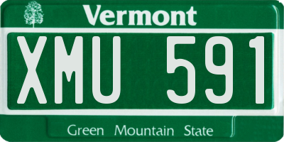 VT license plate XMU591