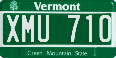 VT license plate XMU710