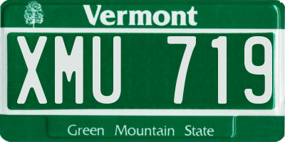 VT license plate XMU719