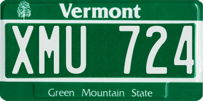 VT license plate XMU724