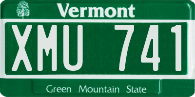 VT license plate XMU741