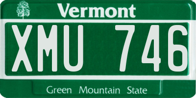 VT license plate XMU746
