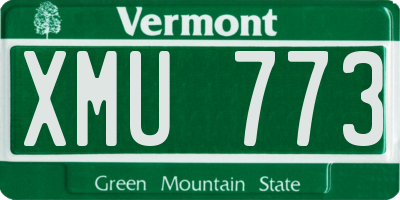 VT license plate XMU773