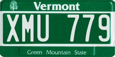VT license plate XMU779