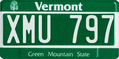 VT license plate XMU797