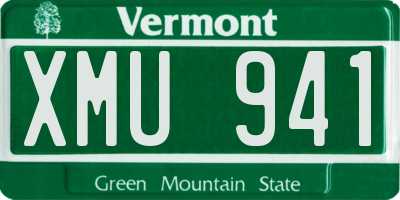 VT license plate XMU941