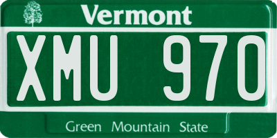 VT license plate XMU970